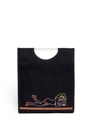 Back View - Click To Enlarge - CHARLOTTE OLYMPIA - Neon shopper
