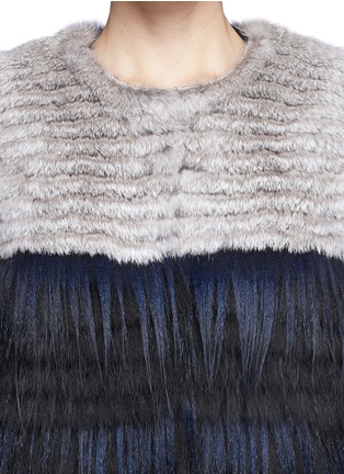 Detail View - Click To Enlarge - FUREVER - Raccoon and rabbit fur gilet