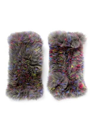Main View - Click To Enlarge - HOCKLEY - 'Asella' rabbit fur short fingerless mittens