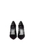 Figure View - Click To Enlarge - B BY BRIAN ATWOOD - 'Nicollette' snakeskin panel cutout suede pumps