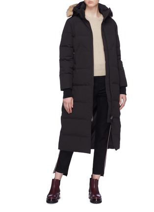 Figure View - Click To Enlarge - CANADA GOOSE - 'Mystique' coyote fur hooded down puffer coat – Fusion Fit