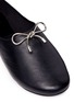 Detail View - Click To Enlarge - PEDDER RED - Metal bow kid leather ballerina flats