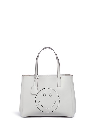 Main View - Click To Enlarge - ANYA HINDMARCH - 'Smiley Ebury Shopper' leather tote