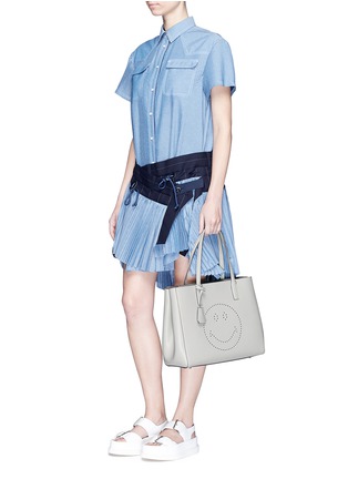 Figure View - Click To Enlarge - ANYA HINDMARCH - 'Smiley Ebury Shopper' leather tote