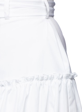Detail View - Click To Enlarge - 72723 - Tie waist cotton poplin midi skirt