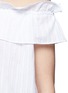 Detail View - Click To Enlarge - 72723 - 'Sofia' stripe ruffle off-shoulder top