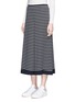 Front View - Click To Enlarge - KUHO - Stripe cropped wide leg pants