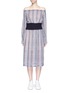 Main View - Click To Enlarge - KUHO - Knit print off-shoulder crepe dress