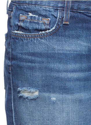 Detail View - Click To Enlarge - J BRAND - 'Bonny' frayed hem denim skirt
