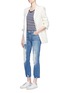 Figure View - Click To Enlarge - J BRAND - 'Selena' distressed cropped boot cut jeans