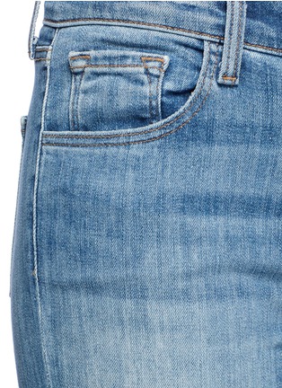 Detail View - Click To Enlarge - J BRAND - 'Capri' letout cuff cropped skinny jeans