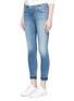 Front View - Click To Enlarge - J BRAND - 'Capri' letout cuff cropped skinny jeans