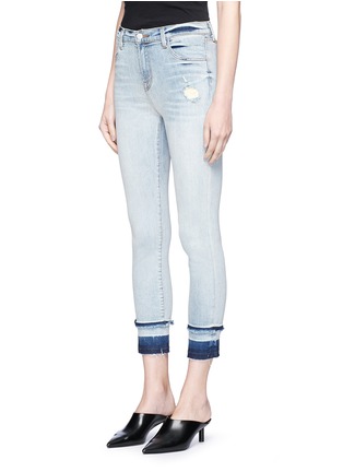 Front View - Click To Enlarge - J BRAND - 'Alana' let-out cuff cropped skinny denim pants