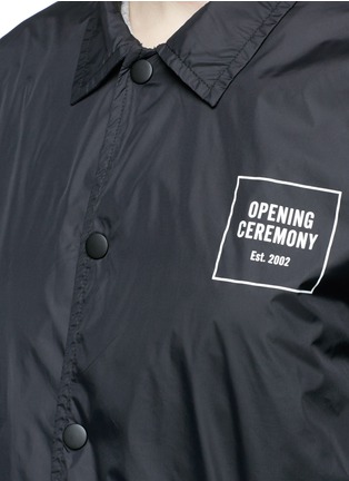 Detail View - Click To Enlarge - OPENING CEREMONY - Logo print nylon coach jacket