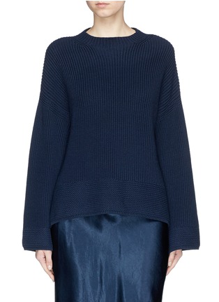 Main View - Click To Enlarge - ELIZABETH AND JAMES - 'Aimee' mixed rib knit sweater