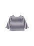 Main View - Click To Enlarge - CECILIA MA - Eyelash embroidered stripe kids T-shirt