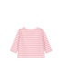Figure View - Click To Enlarge - CECILIA MA - Eyelash embroidered stripe kids T-shirt