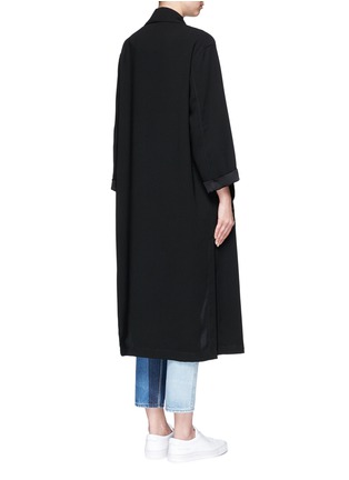 Back View - Click To Enlarge - TOPSHOP - Velvet pocket duster coat