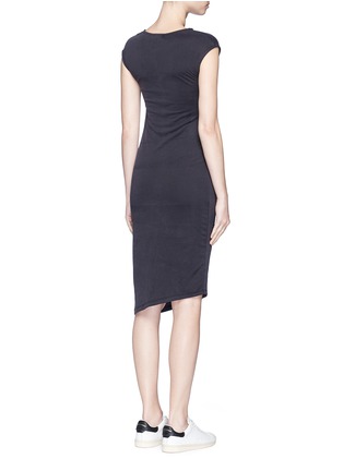 Back View - Click To Enlarge - TOPSHOP - Asymmetric hem pleated jersey dress