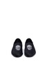 Front View - Click To Enlarge - ALEXANDER MCQUEEN - Skull embroidered step-in heel slip-ons