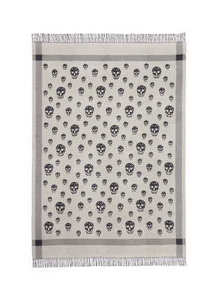 Main View - Click To Enlarge - ALEXANDER MCQUEEN - Skull jacquard wool-cashmere blanket