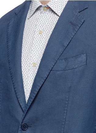 Detail View - Click To Enlarge - ALTEA - Slim fit cotton-ramie soft blazer