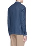 Back View - Click To Enlarge - ALTEA - Slim fit cotton-ramie soft blazer