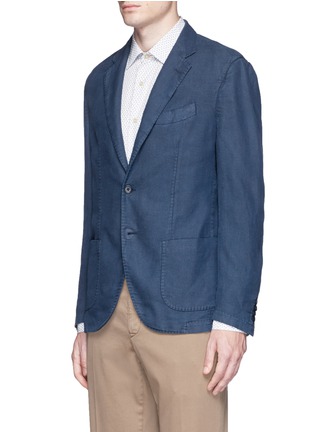 Front View - Click To Enlarge - ALTEA - Slim fit cotton-ramie soft blazer
