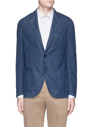 Main View - Click To Enlarge - ALTEA - Slim fit cotton-ramie soft blazer