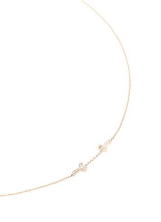 Detail View - Click To Enlarge - XIAO WANG - 'Gravity' diamond 14k yellow gold necklace