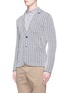 Front View - Click To Enlarge - ALTEA - Geometric knit soft blazer