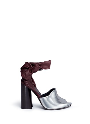 Main View - Click To Enlarge - 3.1 PHILLIP LIM - 'Kyoto' knotted ankle strap metallic leather sandals