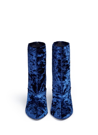 Front View - Click To Enlarge - 3.1 PHILLIP LIM - 'Kyoto' crushed velvet zip boots