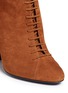 Detail View - Click To Enlarge - STELLA LUNA - Lace-up suede ankle boots