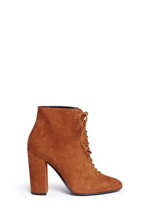 Main View - Click To Enlarge - STELLA LUNA - Lace-up suede ankle boots