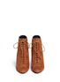 Figure View - Click To Enlarge - STELLA LUNA - Lace-up suede ankle boots