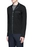 Front View - Click To Enlarge - LANVIN - Stripe trim Milano stitch wool-silk jacket