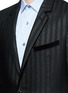 Detail View - Click To Enlarge - LANVIN - Glitter stripe wool tuxedo blazer