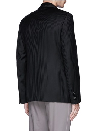 Back View - Click To Enlarge - LANVIN - Slim fit stripe wool jacquard blazer