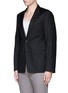 Front View - Click To Enlarge - LANVIN - Slim fit stripe wool jacquard blazer