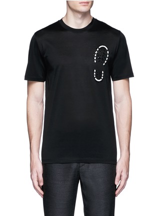 Main View - Click To Enlarge - LANVIN - Footstep embroidery T-shirt