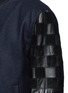 Detail View - Click To Enlarge - LANVIN - Patchwork leather sleeve baseball jacket
