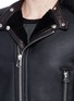 Detail View - Click To Enlarge - LANVIN - Vintage shearling leather biker jacket