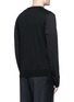 Back View - Click To Enlarge - LANVIN - Mixed media cardigan