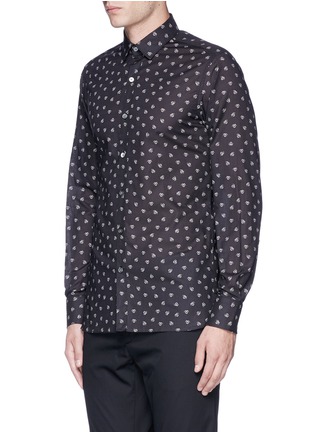 Front View - Click To Enlarge - LANVIN - Slim fit spider print cotton shirt