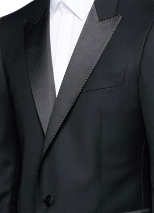 Detail View - Click To Enlarge - LANVIN - 'Attitude' satin trim wool tuxedo suit