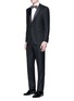 Figure View - Click To Enlarge - LANVIN - 'Attitude' satin trim wool tuxedo suit