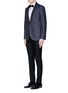 Figure View - Click To Enlarge - LANVIN - Slim fit satin trim tuxedo pants