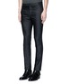 Front View - Click To Enlarge - LANVIN - Glitter stripe wool tuxedo pants