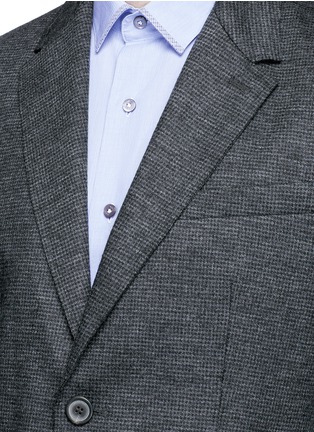 Detail View - Click To Enlarge - LANVIN - Houndstooth wool flannel soft blazer